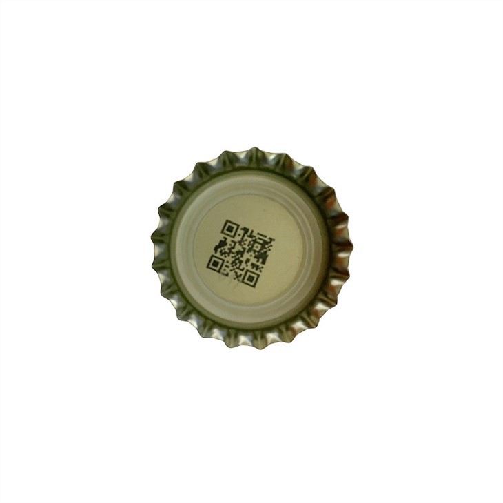 liner side of qr code crown cap